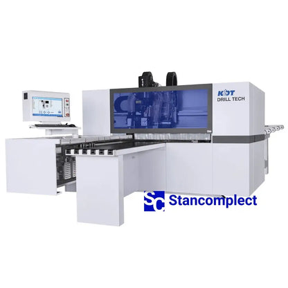 KDT KD-612KH pramoninės 6-ių pusių CNC gręžimo staklės su dviem gręžimo grupėmis (viršuje + apačioje + frezavimas + griovelių pjovimo pjūklas)