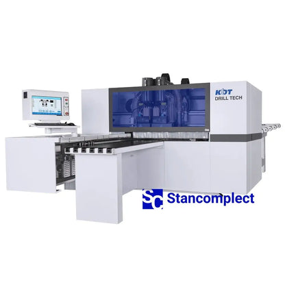 KDT KD-612KHS pramoninės 6-ių pusių CNC gręžimo staklės su trimis gręžimo grupėmis (2 viršuje + 1 apačioje+ frezavimas + pjūklas)