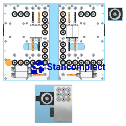 KDT KD-812A pramoninės 6-ių pusių CNC gręžimo staklės su dviem darbo stalais ir šešiomis gręžimo grupėmis