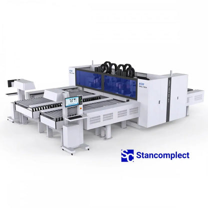 KDT KD-812A pramoninės 6-ių pusių CNC gręžimo staklės su dviem darbo stalais ir šešiomis gręžimo grupėmis