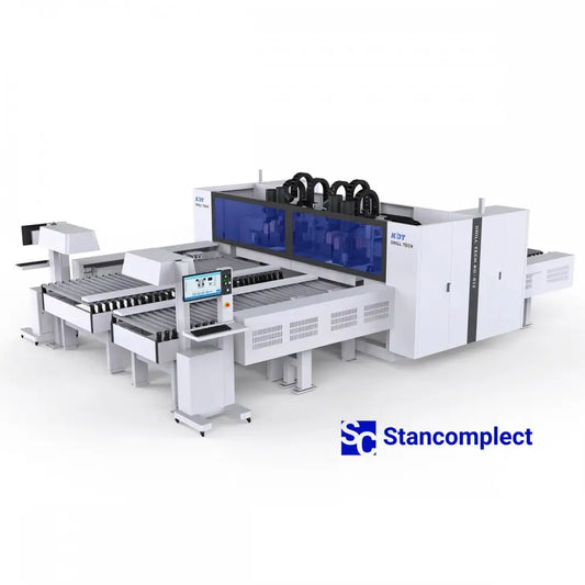 KDT KD-812HA pramoninės 6-ių pusių CNC gręžimo staklės su dviem darbo stalais ir šešiomis gręžimo grupėmis