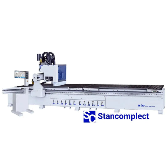 KDT KN-2418DM pramoninės CNC frezavimo-gręžimo staklės, apdorojimo zona 2*2460x1260 mm (2 velenai + gręžimo grupė)