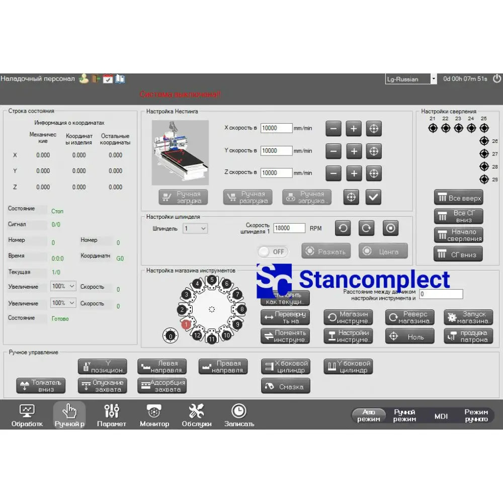 KDT KN-2510DE pramoninės CNC frezavimo-gręžimo staklės su gręžimo grupe, apdorojimo zona 3100x1570 mm