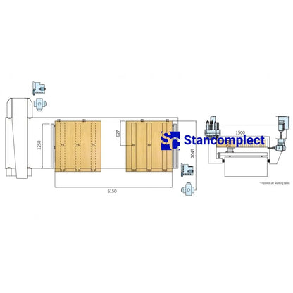 KDT KN-5516 5-ių ašių CNC apdirbimo centras, apdorojimo zona 5150x1500 mm