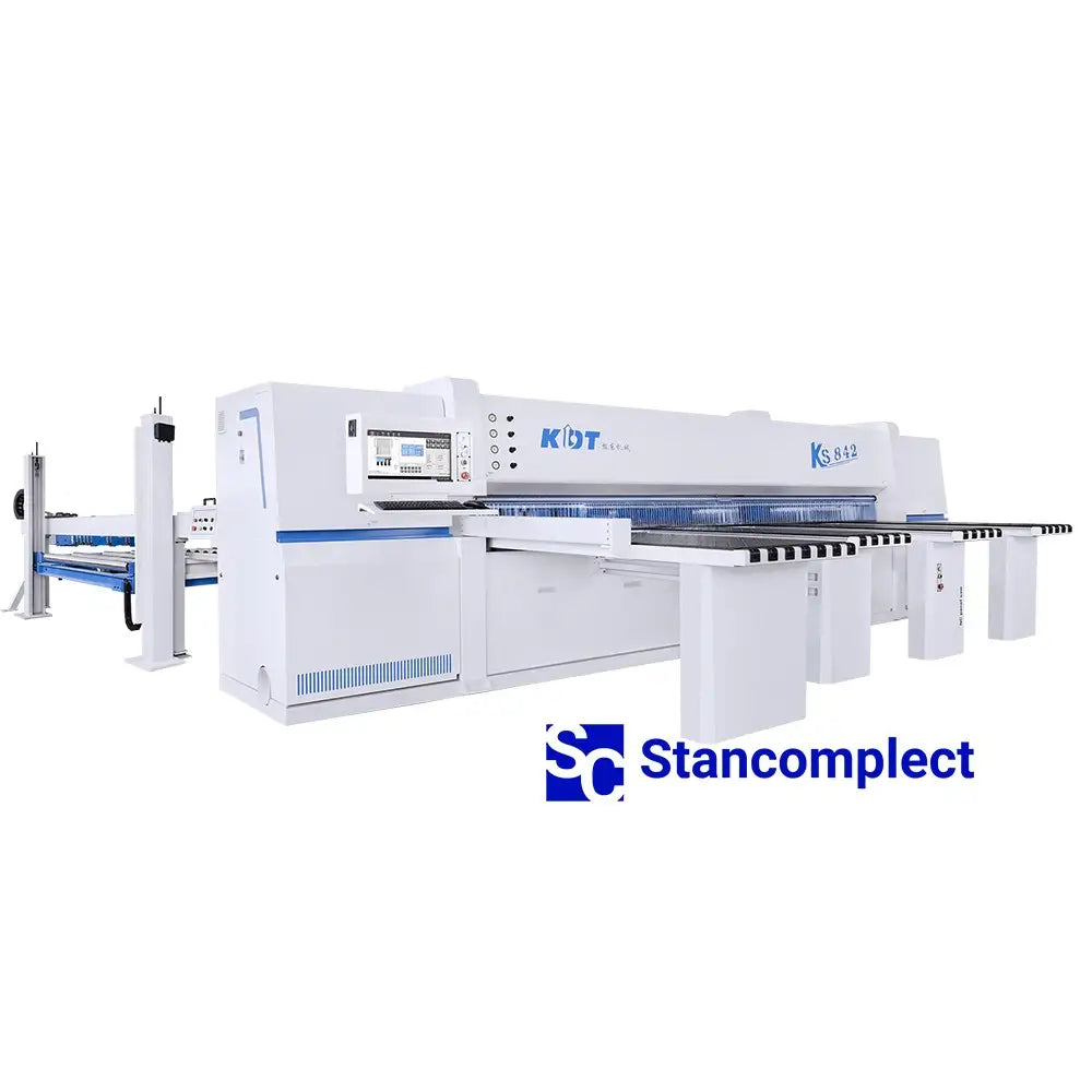 KDT industrinis supjovimo centras KS-842L su galiniu pakrovimu, pjaunamo paketo aukštis 120 mm, dydis 4300x4300 mm