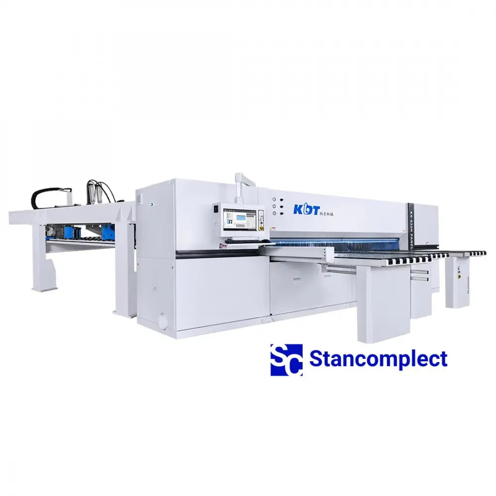 KDT industrinis supjovimo centras KS-832H su dvigubu stumtuvu, pjaunamo paketo aukštis 90 mm, dydis 3100x3200 mm