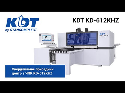 KDT KD-612KHZ pramoninės 6-ių pusių CNC gręžimo staklės su dviem gręžimo grupėmis (frezavimas su įrankių keitimu)